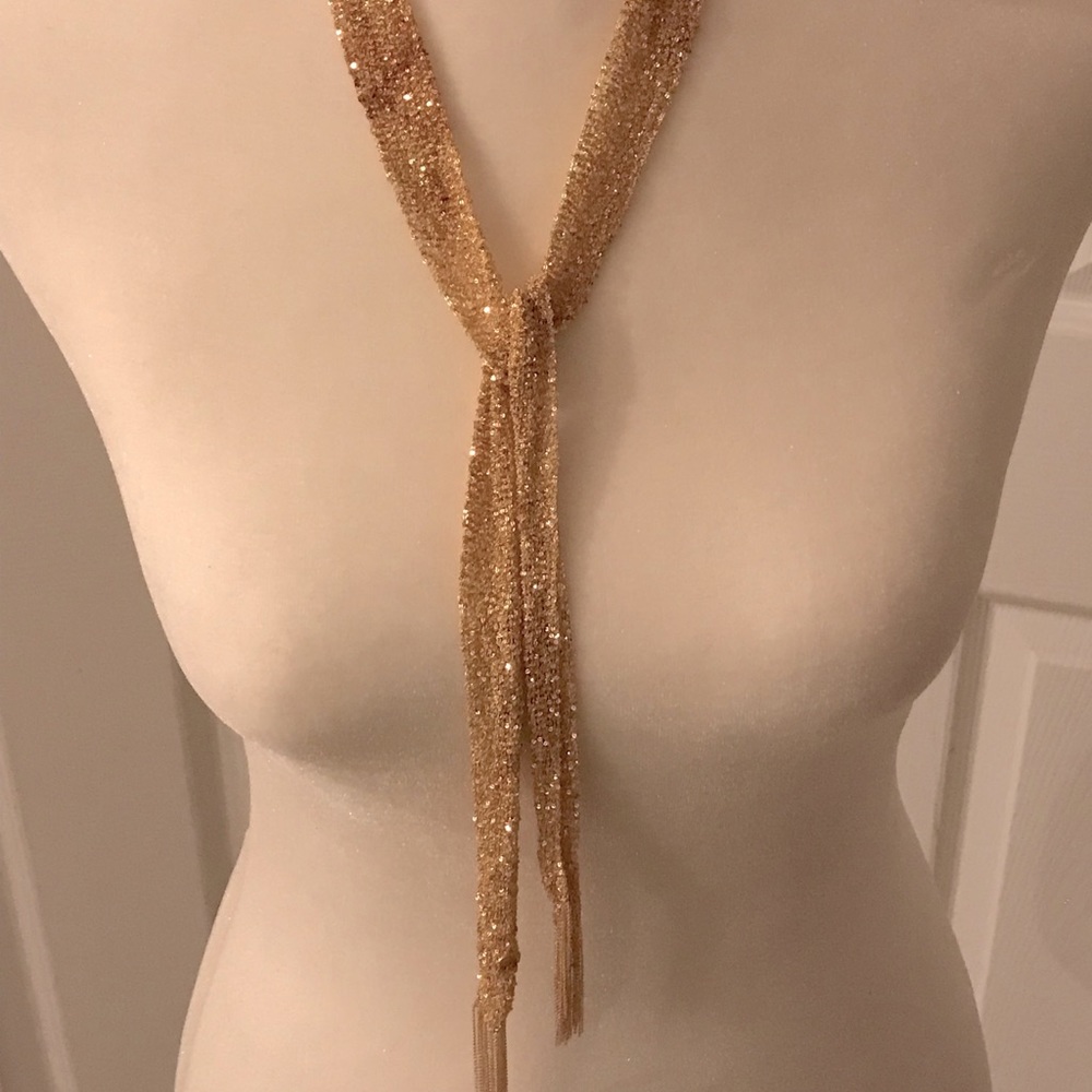 Sterling silver mesh necklace/ wrap
